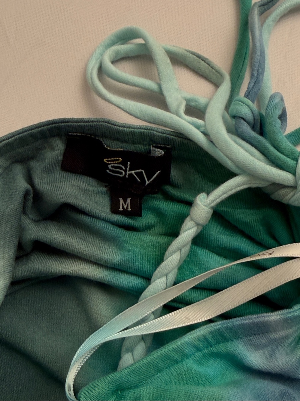 Sky Sabola multicolor tie-dye halter dress M - Picture 11 of 13